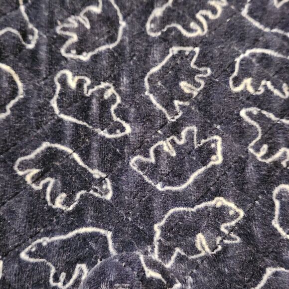 9 months winter outfit baby boy bear suit quilted footies built in mittens snaps - Picture 7 of 7